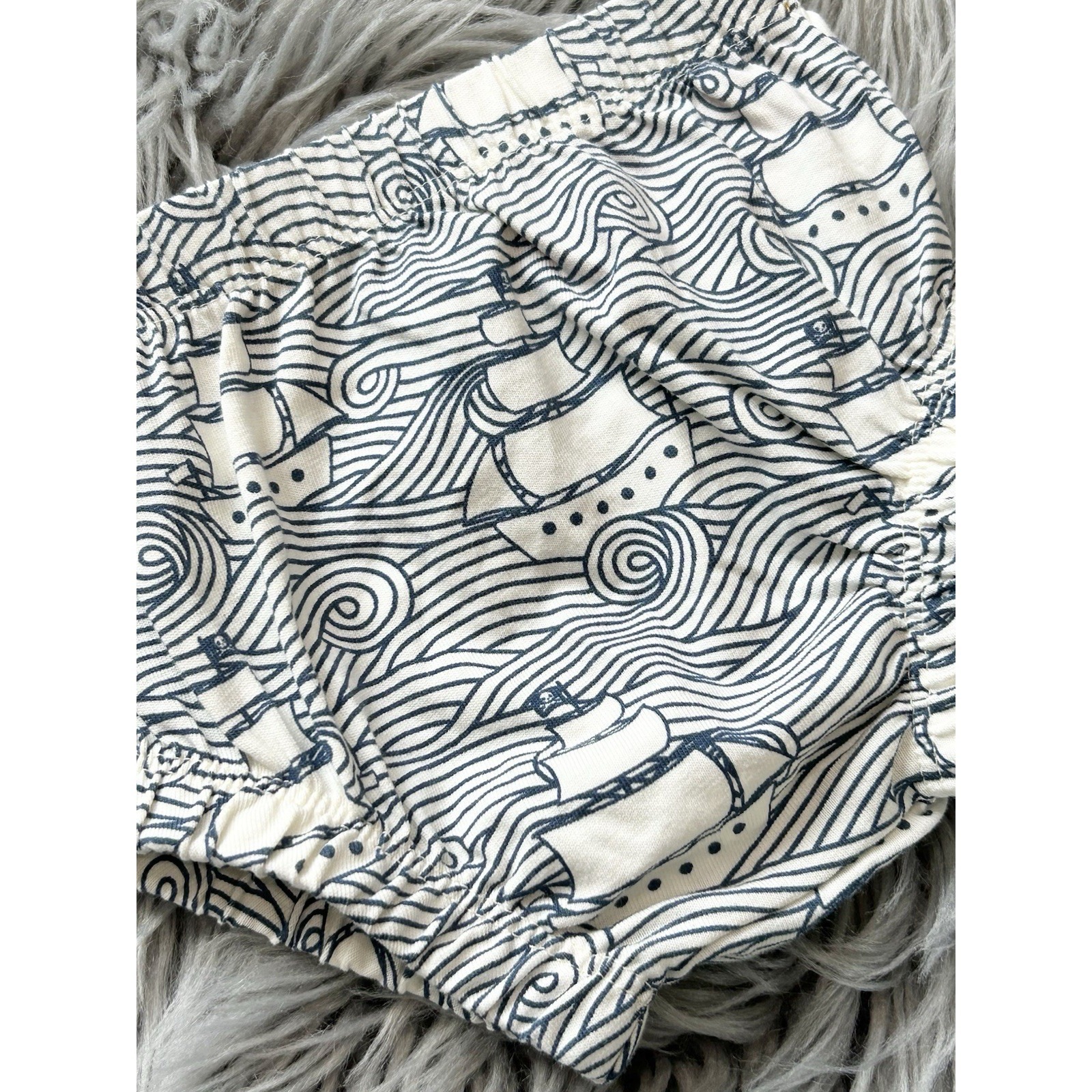 Winter Water Factory Unisex Open Seas Pirate Ship Organic Cotton Bloomer 12month — image 2 of 2